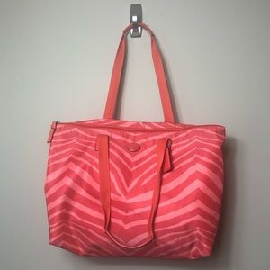 RARE Coach F77526 Signature Getaway Zebra Bag